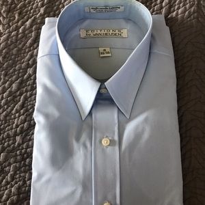 NIP EDITIONS BY VAN HEUSEN BLUE DRESS SHIRT.16 32-33